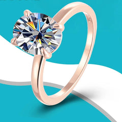 3ct Oval D Color Moissanite Ring for Women