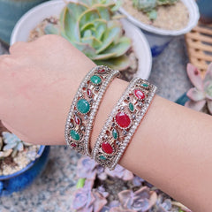 Sunspicems Vintage Round Resin Bangles for Women