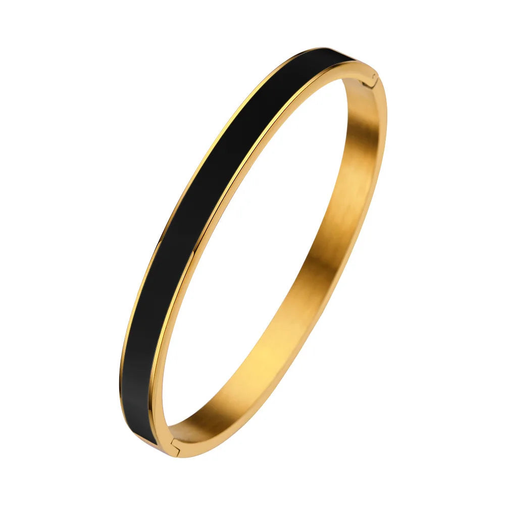 Chic 18K Gold-Plated Zirconia Bangles