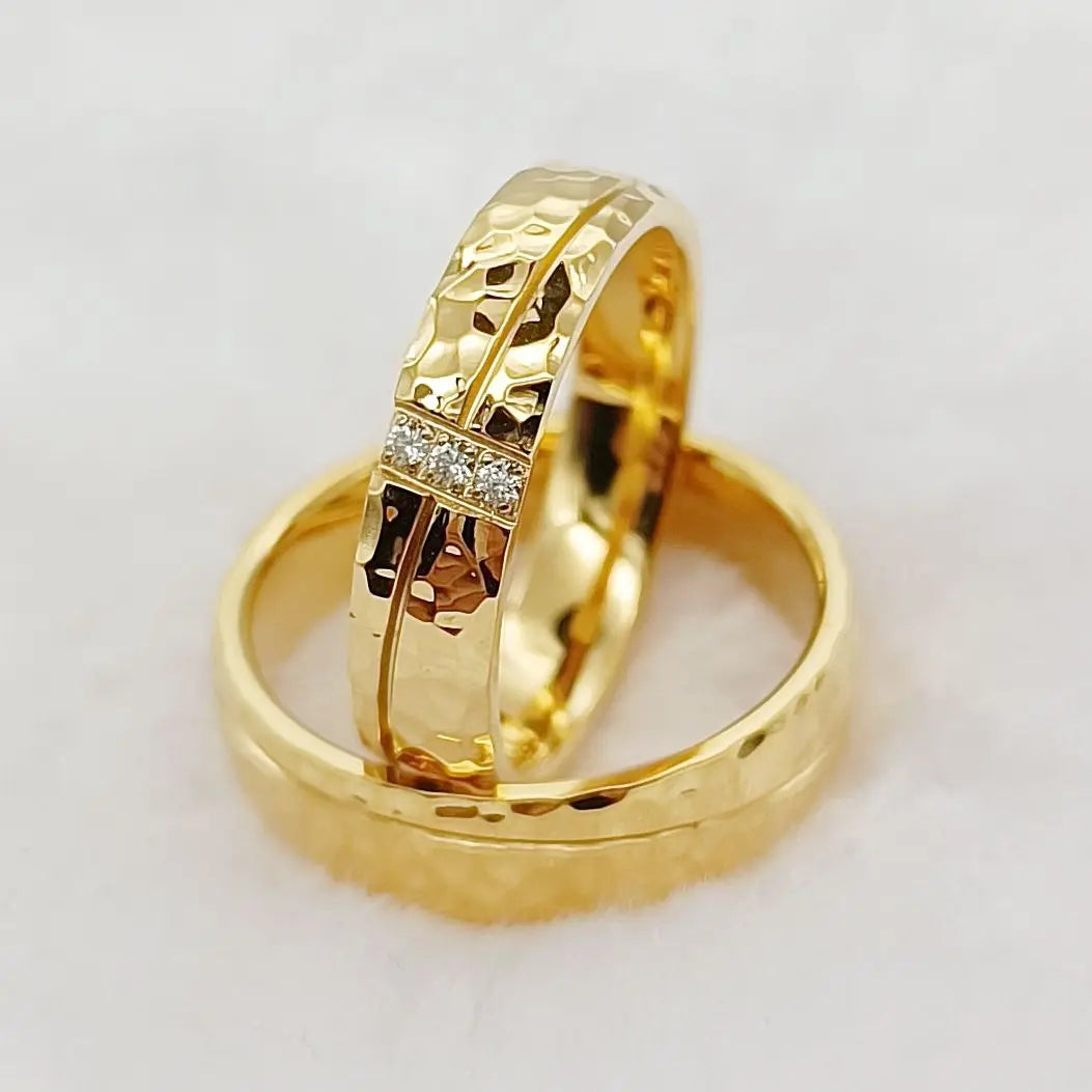 Luxury 18k Gold Plated Wedding Rings for Couples