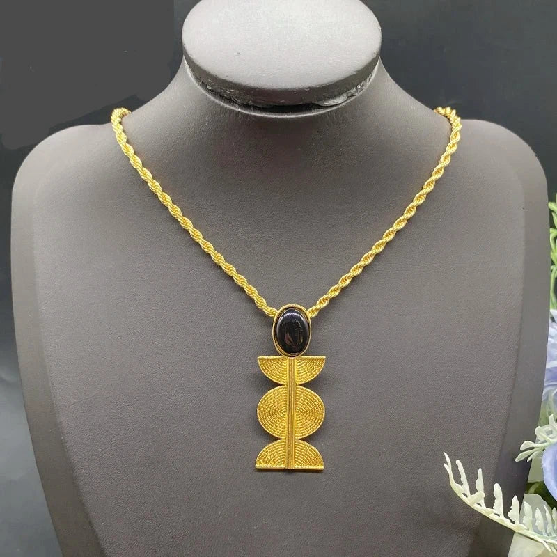 Trendy 18K Gold Plated Jewelry Set