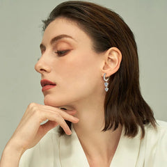 Chic Moissanite Drop Earrings