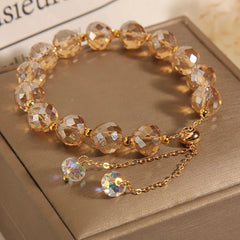 New Shiny Stone Beads Rope Chain Strand Bracelets for Women