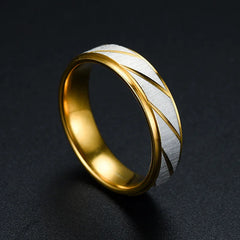 Unique Wave Pattern Couple Rings for Women