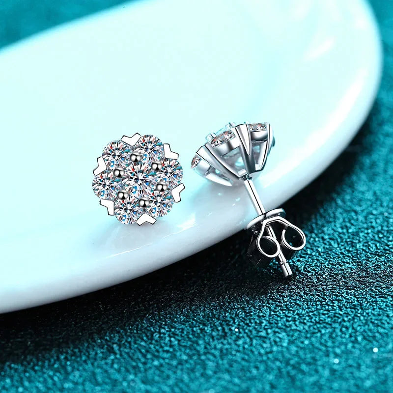 Moissanite Diamond Stud Earrings