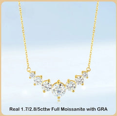 Multi-Carat Moissanite Pendant Necklace