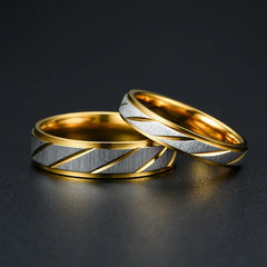 Unique Wave Pattern Couple Rings for Women