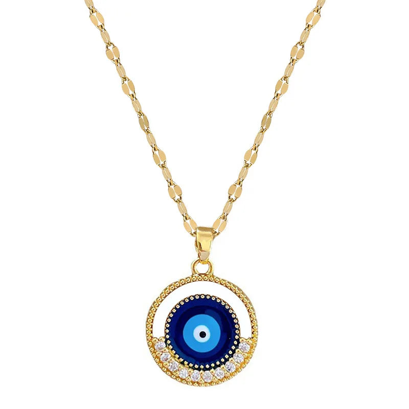 Zircon Evil Eye Necklace