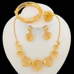 18K Gold-Plated Geometric Jewelry Ensemble