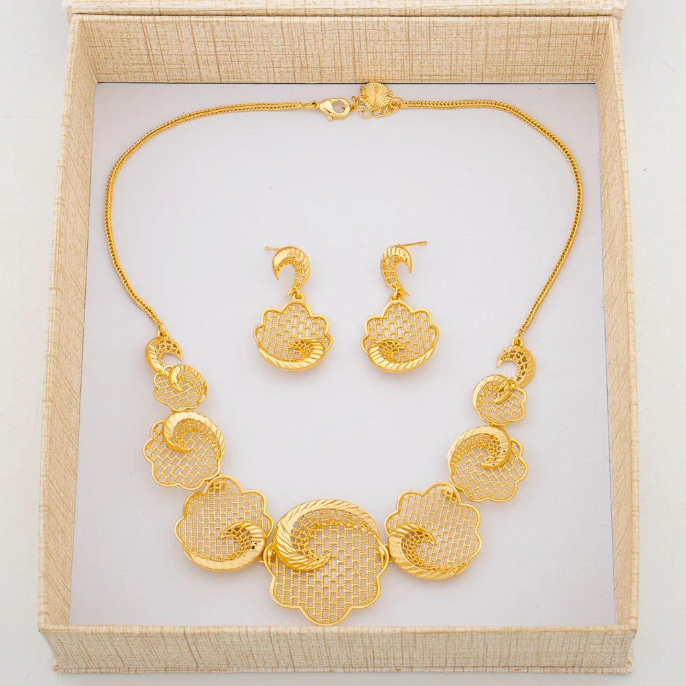 18K Gold-Plated Geometric Jewelry Ensemble