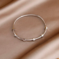 Classic Elegance: Stainless Steel Open Bangles & Bracelets for Women