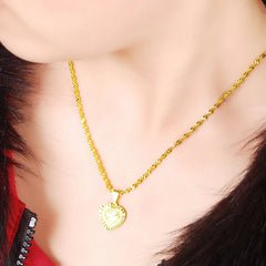 Heart Shaped Gold Necklace