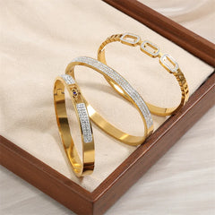 RAKOL Delicate Gold-color Stainless Steel Bangle