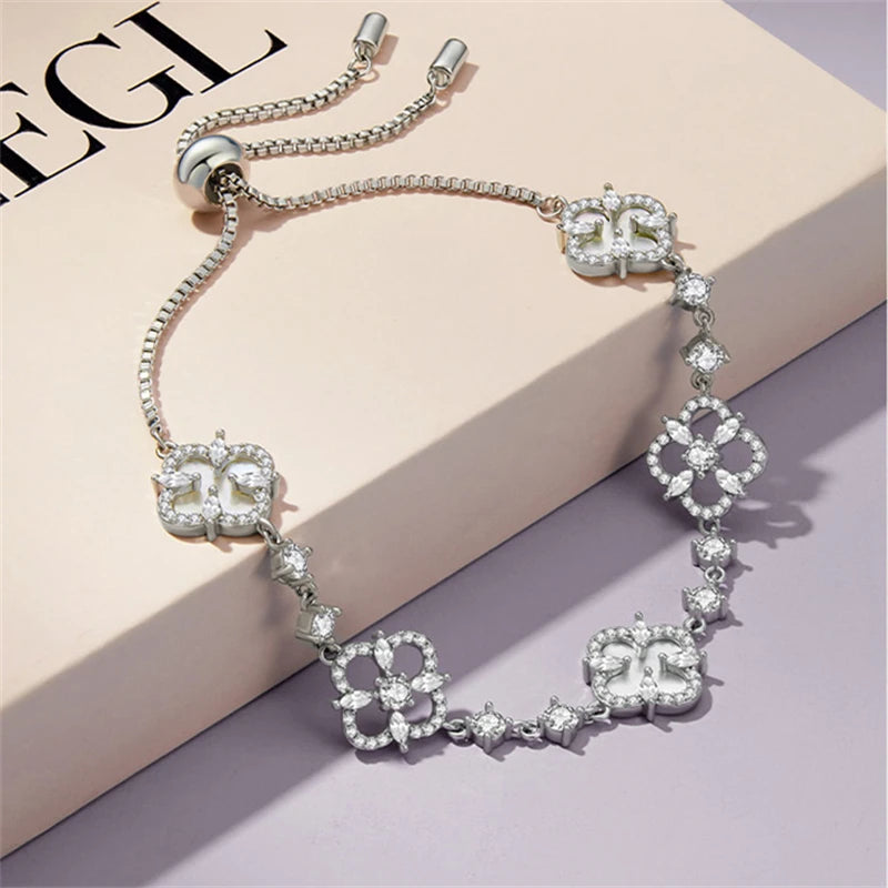 Exquisite Zircon Flower Bracelet