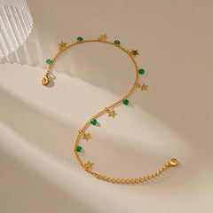 18K Gold Plated Cute Star Pendant Anklets