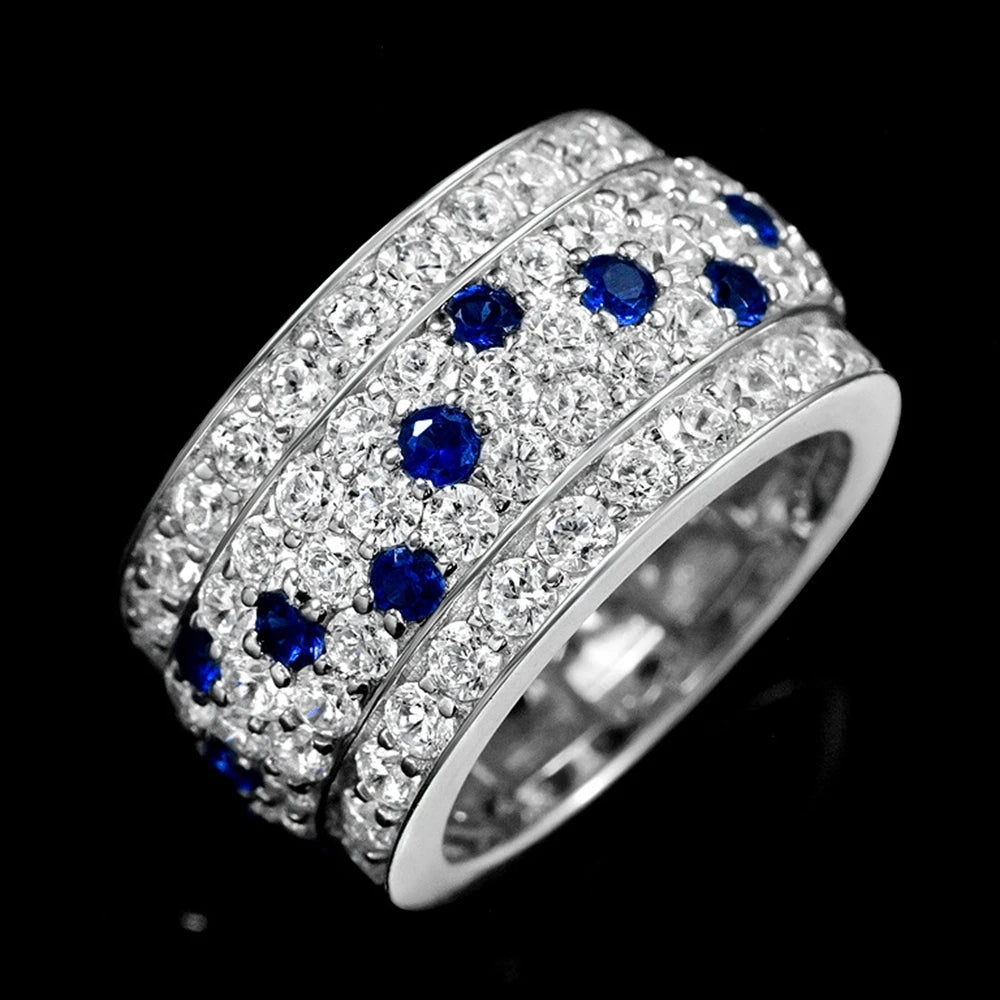 Luxury 18K Gold Plated Gemstone Ring in 925 Sterling Silver