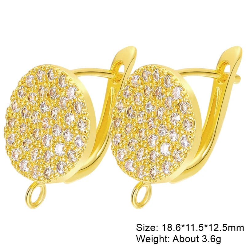 Juya 18K Gold Plated Bridal Jewelry Making Ear Wire Fasteners