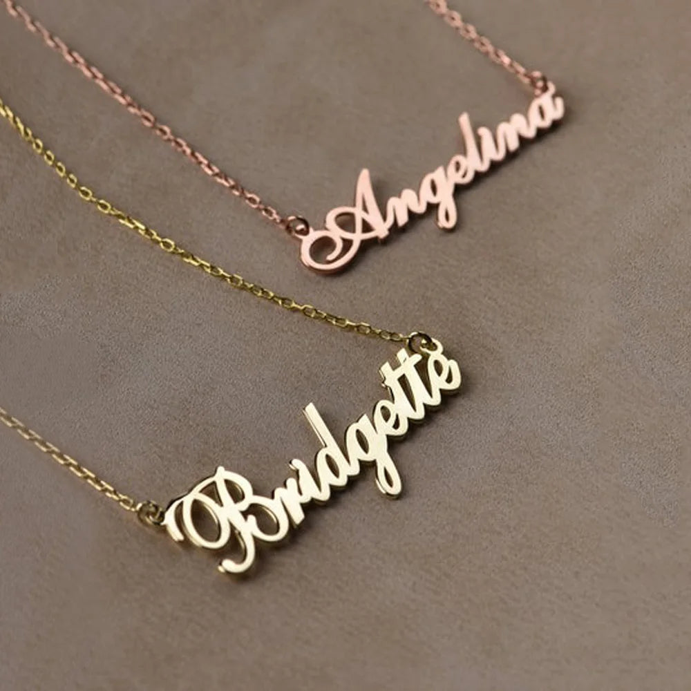 Custom Name 18k Gold Plated Necklace for Women