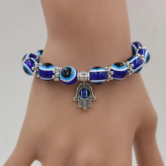 Retro Blue Evil Eye Bracelet