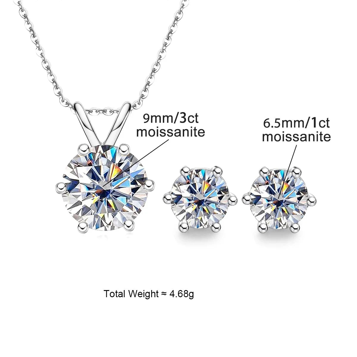 Timeless Moissanite Bridal Jewelry Set