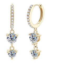 Chic Moissanite Drop Earrings