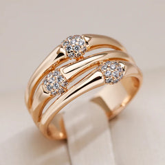 Rose Gold Color Wide Band Fashion Ring