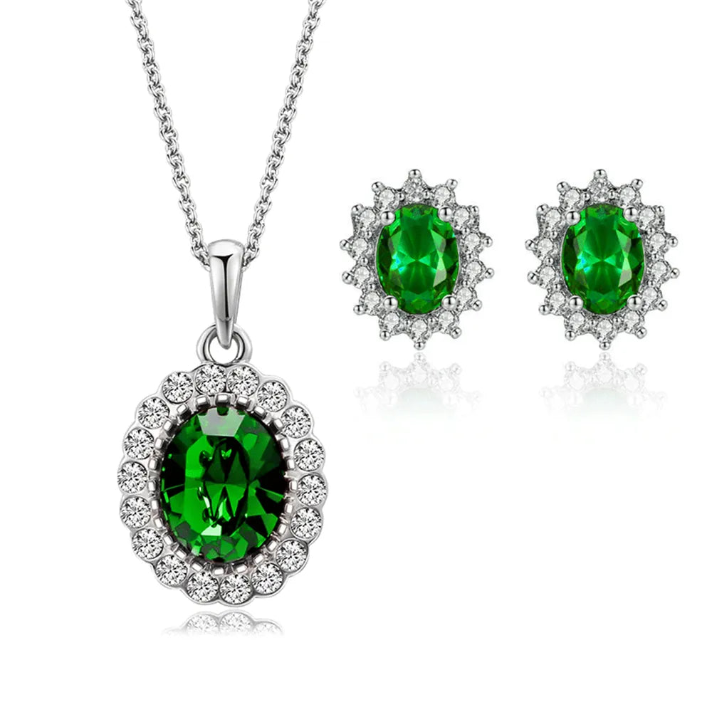 Classic Double Heart Jewelry Set