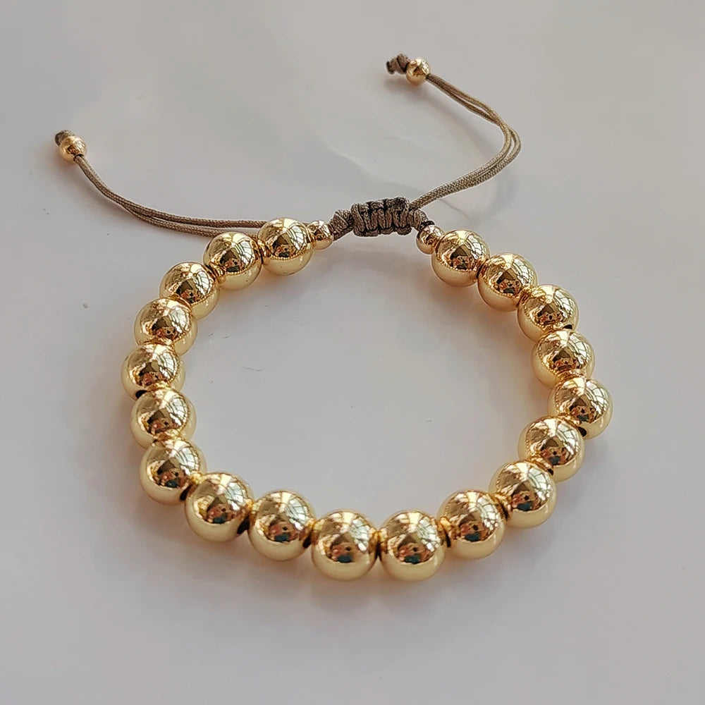 KKBEAD Freshwater Pearl Bracelet Set with Gold Plated Beads