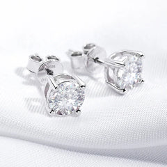 Smyoue 0.1-5CT Test Passed Moissanite Studs Earrings for Men Women S925 Silver Platinum Plated Bride Wedding Diamond Studs GRA