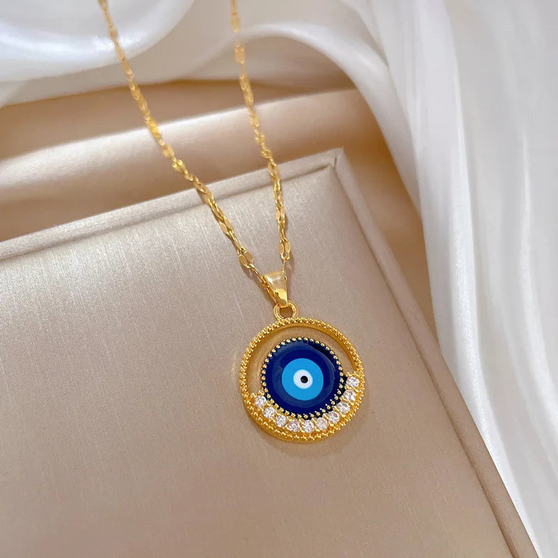 Zircon Evil Eye Necklace