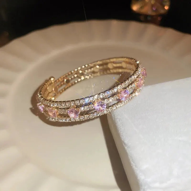 Rhinestone Irregular Multi-layer Bracelet