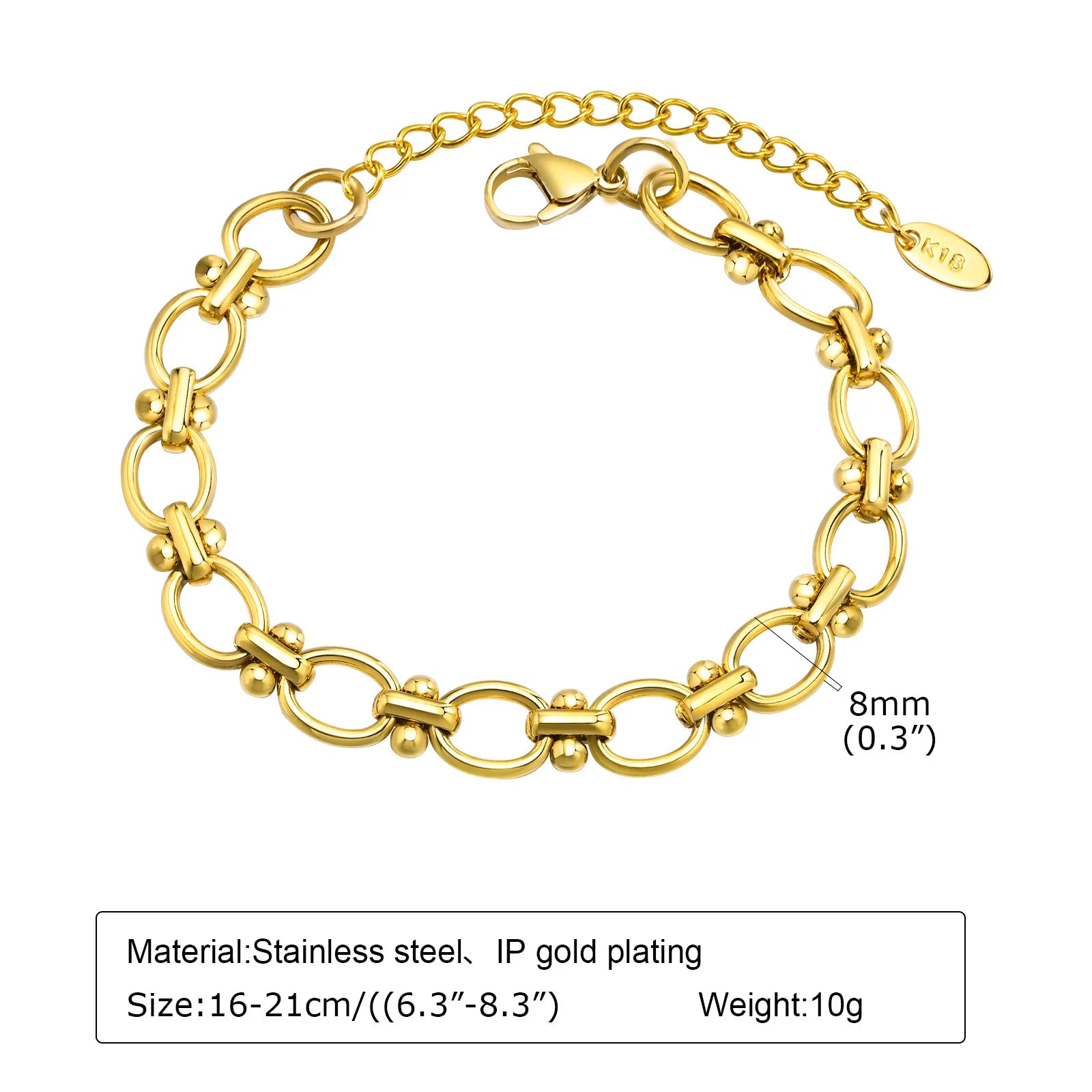 Vantage 18k Gold Chain Bracelet for Women