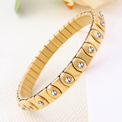 Vintage Elastic Stainless Steel Adjustable Bracelet For Women Men