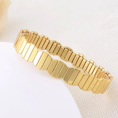 Vintage Elastic Stainless Steel Adjustable Bracelet For Women Men