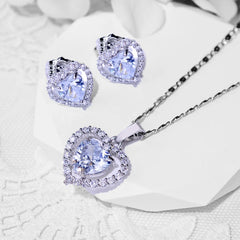 Timeless Zircon Necklace and Earring Set