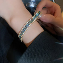 Elegant Chain Bracelet with Diamond Accents