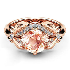 Zircon Flower Engagement Ring for Women