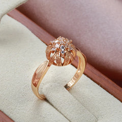 Real 18k Gold Diamond Ring for Women