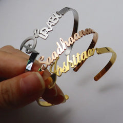 Custom Name 18k Gold Bracelets for Women