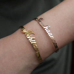 Custom Name 18k Gold Bracelets for Women