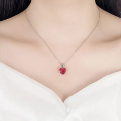 Heart Zircon Jewelry Set - Ring, Earrings, Necklace