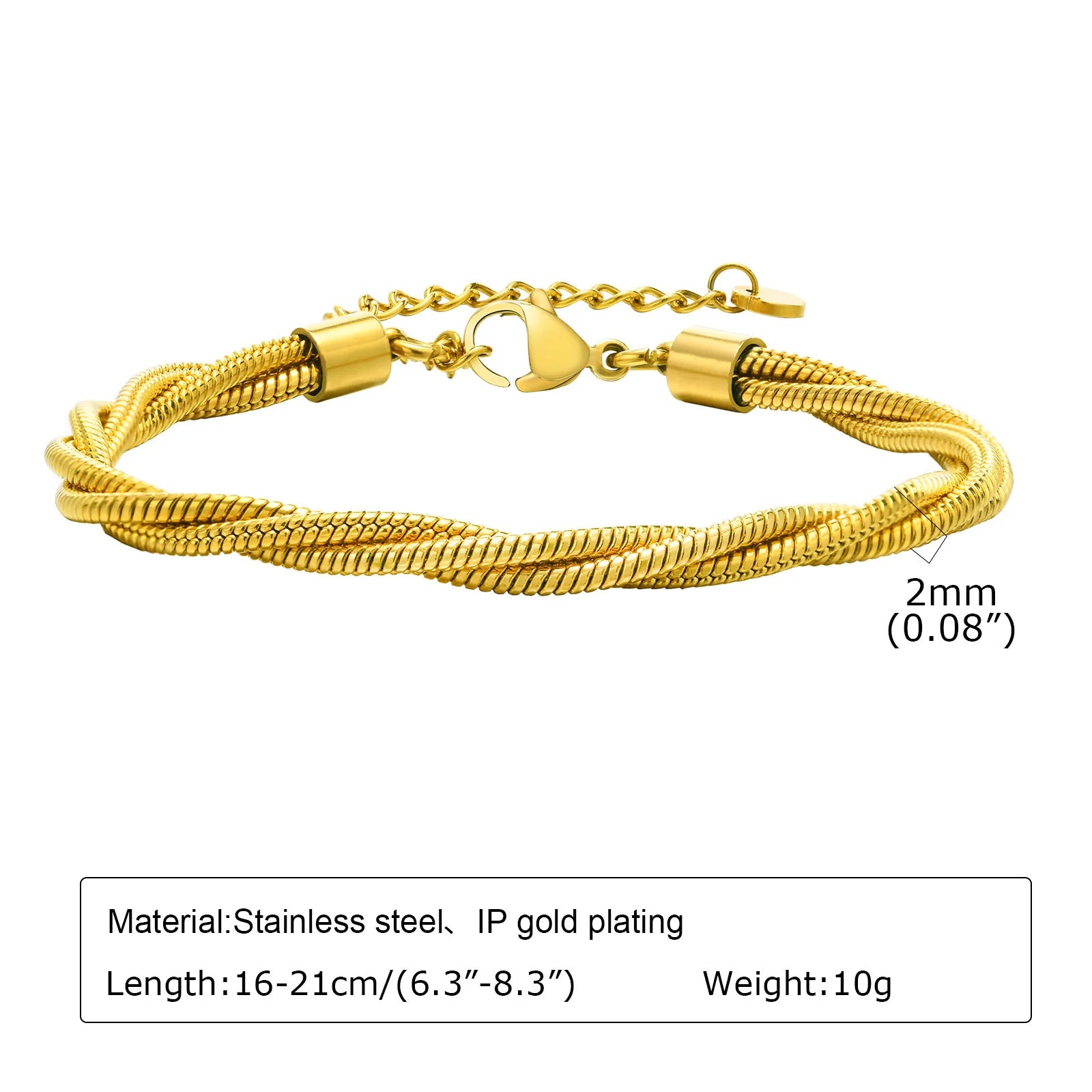 Vantage 18k Gold Chain Bracelet for Women