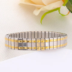 Vintage Elastic Stainless Steel Adjustable Bracelet For Women Men