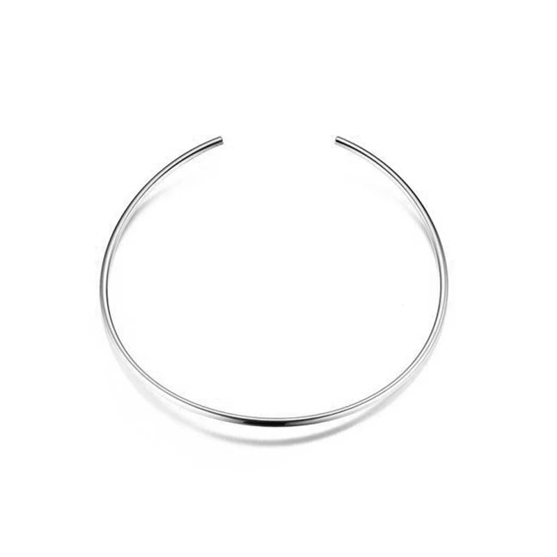 Simple Smooth Round Torques Necklace for Women