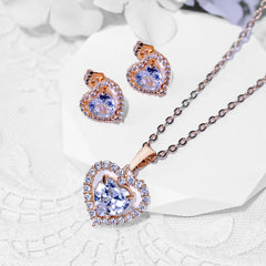 Timeless Zircon Necklace and Earring Set