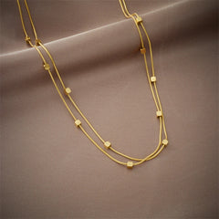 2-In-1 Small Cube Chains Necklace